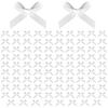 100 PCS Mini White Bows, Small Satin Ribbon Crafts Bows, Tiny White Bow Ornaments, Little Bow Supplies for Valentine's Day Gifts, Party, Birthday, Wedding Decorations view 1