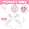 100 PCS Mini White Bows, Small Satin Ribbon Crafts Bows, Tiny White Bow Ornaments, Little Bow Supplies for Valentine's Day Gifts, Party, Birthday, Wedding Decorations view 2