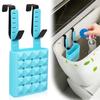 Oyrlize Adjustable Toilet Tank Cleaning Tablet Holder-Hanging Silicone Basket Carrier with Rustproof Hooks for Bowl Cleaner & Bleach Tablet Case Pouch Organizer, Accessory Fit Up to 7" Water Level view 1