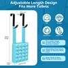 Oyrlize Adjustable Toilet Tank Cleaning Tablet Holder-Hanging Silicone Basket Carrier with Rustproof Hooks for Bowl Cleaner & Bleach Tablet Case Pouch Organizer, Accessory Fit Up to 7" Water Level view 2