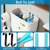 Oyrlize Adjustable Toilet Tank Cleaning Tablet Holder-Hanging Silicone Basket Carrier with Rustproof Hooks for Bowl Cleaner & Bleach Tablet Case Pouch Organizer, Accessory Fit Up to 7" Water Level view 3