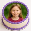 Custom Edible Photo Cake Topper (Round 7.5) GIRL view 1