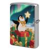 Christmas Small Penguin Lighter Case Double-Sided Graffiti Metal Lighter Cover Lighters Protective Sleeve for Women Men Standard Lighters view 1