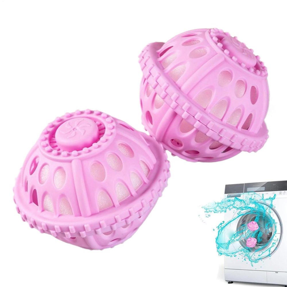 Washing Machine Laundry Balls - Dryer Safe Non Detergent Laundry Sphere, Thermoplastic Rubber Anti-Knot Odor Removing Cleaning Tool for Home, College, Vacation, RV, Traveling, Family Use