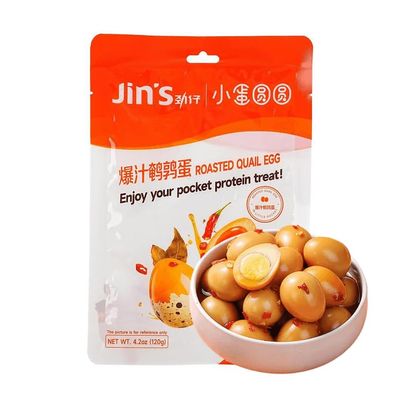 JIN'S JINZAI Roasted Quail Egg, Spicy Flavor, 4.23 oz, 3 Packs