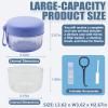 Denture Case, Leak Proof Denture Bath Cup for Travel, Large-Capacity Denture Storage Cup, Comprehensive Cleaning Kit for Dentures, Retainers and Night Guards view 4