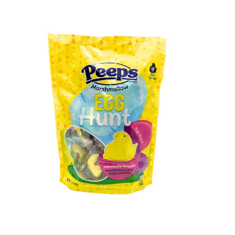 Peeps Egg Hunt - 18 Per Bag - Individually Wrapped Chicks - Delicious Fun for the Whole Family - Great for Easter Baskets or Egg Hunts