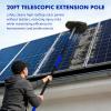 20FT Solar Panel Cleaning Brush and Pole, Cleaning Kit with 5-20FT Telescopic Pole, Accompanied by an Extension Pole and Soap Dispenser, Ideal for Snow Removal, Windows, Boats, RVs, Decks view 2