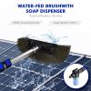 20FT Solar Panel Cleaning Brush and Pole, Cleaning Kit with 5-20FT Telescopic Pole, Accompanied by an Extension Pole and Soap Dispenser, Ideal for Snow Removal, Windows, Boats, RVs, Decks view 4