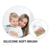 HEANUJJ U Shaped Kids Toothbrush for Oral Care - 360 Rotating Silicone Head - Manual Self Brushing Toothbrush - Dinosaur Fun Brush for Ages 0-3 Kids Pink view 3
