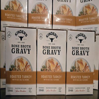 (3 PACK) Kinder's, Bone Broth Roasted Turkey with Sea Salt & Herbs Gravy Mix, 14oz each (42oz total)
