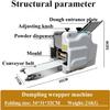 140W Automatic Dumpling Wrapper Kit, Commercial Wonton Skin Machine, Wonton Dough Processing Machine with 3 Moulds, 60pcs/min, Foldable Conveyor Belt, for Kitchen Breakfast Shop view 2