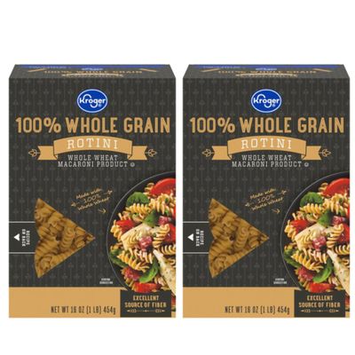 100% Whole Grain Salad Rotini Pasta 16 oz (2 PK)