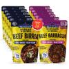 Old Hacienda 12-Pack Variety | 6 Beef Barbacoa + 6 Beef Birria | Fully Cooked & Ready to Eat | No Preservatives | BPA Free Pouches | 8oz Each view 1