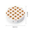 MUMEHAZ Portable Contact Lens Case Box Brown And Yellow Waffles with Mirror Solution Bottle Travel Size for Daily Outdoor view 2