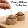2 PCS Wooden Essential Oil Diffuser - Round Ball Aromatherapy Passive Diffuser,for Home,Car,Yoga,SPA (Walnut) view 2