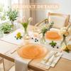 Rubtlamp 350 Pcs Plastic Dinnerware Set (50 Guests), Orange And Gold Plastic Plates, Hammered Party Plates Set Include Dinner Plates, Dessert Plates, Cups&Cutlery Set And Napkins for Wedding And Party view 3
