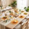 Rubtlamp 350 Pcs Plastic Dinnerware Set (50 Guests), Orange And Gold Plastic Plates, Hammered Party Plates Set Include Dinner Plates, Dessert Plates, Cups&Cutlery Set And Napkins for Wedding And Party view 4