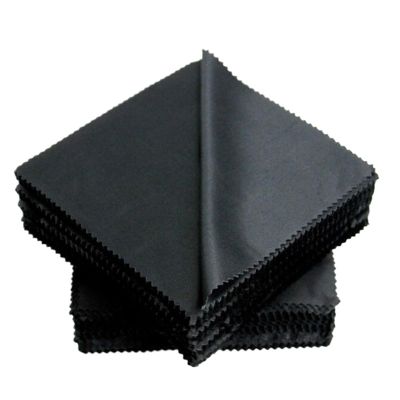 Glasses Cleaning Cloths 100pcs Microfiber Sunglasses Eyeglasses Cleaning Cloth 5.11 * 5.11inch Glasses Eyewear Clean Lens Accessorieslot(Black)