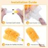 360 Duster Refills Kit for Duster, 30 Pack & 1 Handle, Multi-Surface Dusters with 4X Microfibers. Efficient Duster Kit for Cleaning Pet Hair, Home, Office, Blinds, Furniture and More view 4
