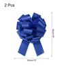 uxcell 2pcs 12 Inch Large Pull Bow Glitter Gift Wrapping Big Pull Bows Ribbon Dark Blue for Wedding Baskets Presents Christmas Party view 2