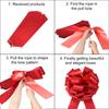 uxcell 2pcs 12 Inch Large Pull Bow Glitter Gift Wrapping Big Pull Bows Ribbon Dark Blue for Wedding Baskets Presents Christmas Party view 3