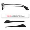 TenDye 2 Pairs Replacement Earsocks Temple Sleeve for Ray-Ban RB6336 RB6337 RB7053 Eyeglasses Frame, Black Ear Sleeves view 2