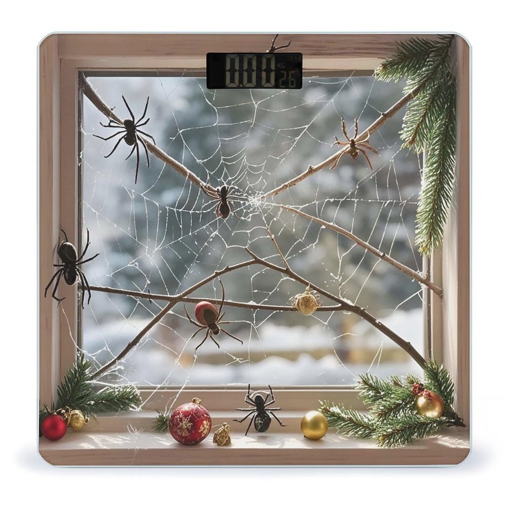 Halloween Spider Web Weight Scale Highly Accurate Digital Weighing Scale with Large LCD Display Smart Bathroom Scales for Home Bedrooms and Gift Giving