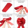 uxcell 2pcs 16 Inch Large Pull Bow Glitter Gift Wrapping Big Pull Bows Ribbon Dark Green for Wedding Baskets Presents Christmas Party view 3