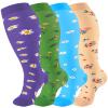 bropite 3/4 Pairs Plus Size Compression Socks for Women & Men 20-30 mmhg-Extra Wide Calf Support Socks for Medical,Running view 1