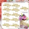10pcs Happy Mothers Day Cupcake Toppers Gold Acrylic Discs side cake plug for Mother's Day Party Decor view 2