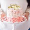 10pcs Happy Mothers Day Cupcake Toppers Gold Acrylic Discs side cake plug for Mother's Day Party Decor view 4