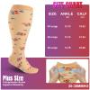bropite 3/4 Pairs Plus Size Compression Socks for Women & Men 20-30 mmhg-Extra Wide Calf Support Socks for Medical,Running view 3