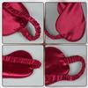 1 Pack Silk Sleep Mask, Soft Silk Eye Blindfold with Elastic Strap for Night Sleeping Travel and Nap, Unisex (Dark Red) view 2