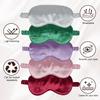 1 Pack Silk Sleep Mask, Soft Silk Eye Blindfold with Elastic Strap for Night Sleeping Travel and Nap, Unisex (Dark Red) view 3