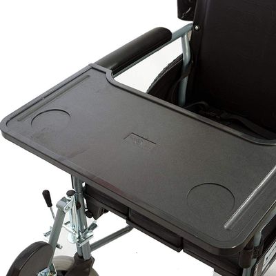 Wheelchair Lap Tray Table with Cup Holders, Removable Plastic Tray for Manual and Electric Wheelchairs