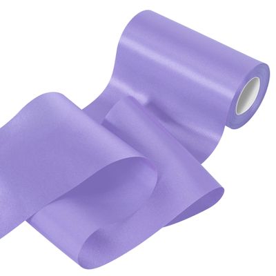 Gliberli Wide Light Purple Satin Ribbon 6 Inch x 25 Yard, Solid Fabric Ribbon for Wedding Birthday Party Grand Opening Cutting Ceremony Craft Chair Sash and Table Decoration