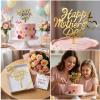 10pcs Happy Mother's Day Cake Topper Gold Acrylic Mirror Engraving Happy Mothers' Day Heart shape Cake Topper for Mother's Day Birthday Party Dessert DIY Decor Supplies view 4