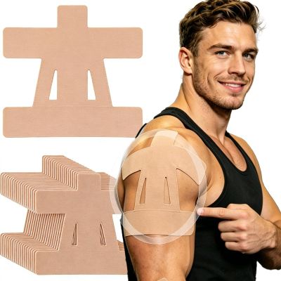 12 Pcs Precut Kinesiology Tape for Shoulder - Waterproof Breathable Elastic Sports Support, Hypoallergenic Latex-Free Athletic Tape