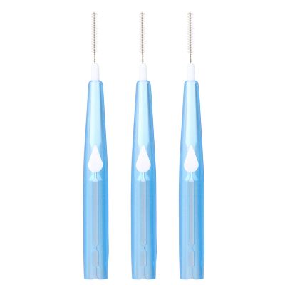 Dioche Floss Picks Refill Soft Material Interdental Cleaner 60PCS Disposable Toothpick Flosser for Oral White Blue 9cm
