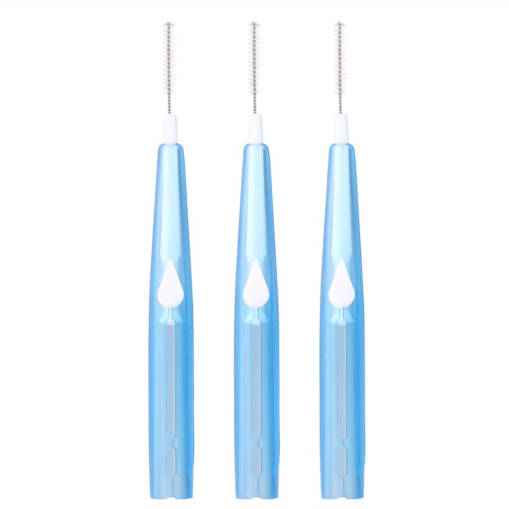 Dioche Floss Picks Refill Soft Material Interdental Cleaner 60PCS Disposable Toothpick Flosser for Oral White Blue 9cm