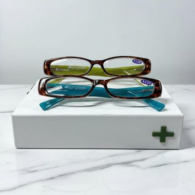 2.50 First-Class Professional Reading Glasses All Day for Women - Blue Light Protection - With Gift Case - Pack of 2 - Model Number SXW702001002