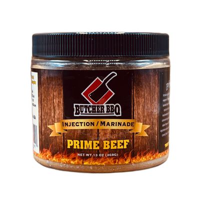 Butcher BBQ Prime Beef Injection, BBQ Marinade for Tender & Juicy Brisket, Competition-Grade Seasoning, Gluten Free, 13 oz Jar