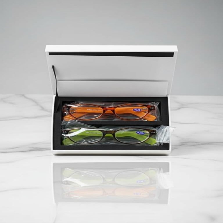 2.50 First-Class Professional Reading Glasses All Day for Women - Blue Light Protection - With Gift Case - Pack of 2 - Model Number SXW702001003