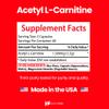 Healthfare L Carnitine Capsules 1500mg | High Potency (ALCAR) Supplement | 120 Acetyl L-Carnitine Vegetarian Pills | Energy & Wellness Support | Non-GMO, Gluten-Free | Made in USA view 3