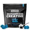 Gains in Bulk Instantized Creatine Monohydrate for Men & Women, Soluble Pre Workout Powder, Supports Muscle Building, Strength and Performance, Bodybuilding Supplements, Blue Raspberry, 30 Servings view 1