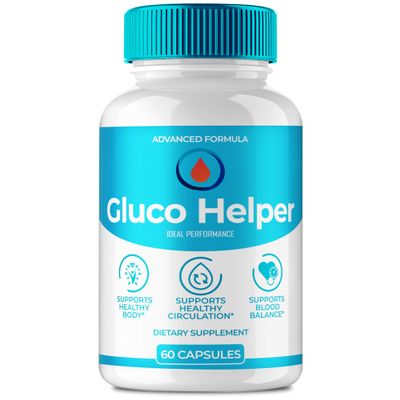 Gluco Helper Capsules, Official GlucoHelper Blood Support Supplement Pills - Maximum Strength, All Natural Healthy Circulation & Stable Levels, Advanced Gluco Helper Support Reviews (60 Capsules)