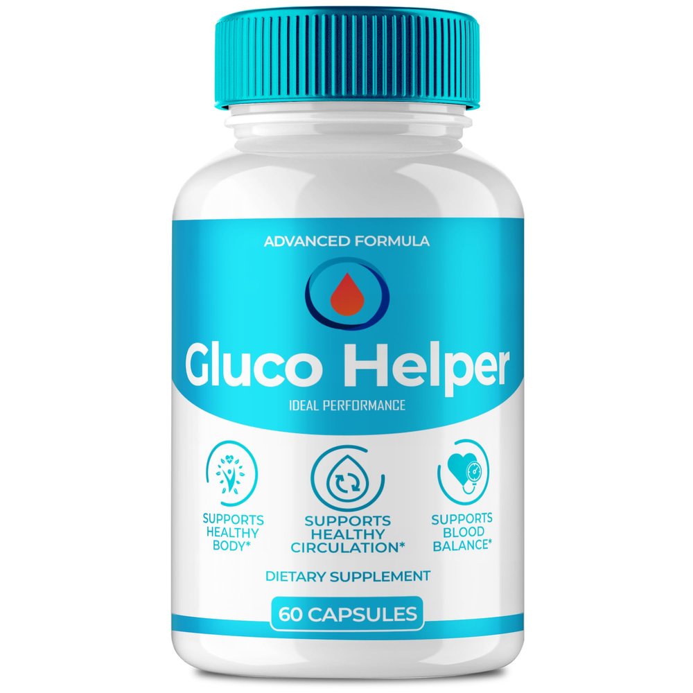 Gluco Helper Capsules, Official GlucoHelper Blood Support Supplement Pills - Maximum Strength, All Natural Healthy Circulation & Stable Levels, Advanced Gluco Helper Support Reviews (60 Capsules)