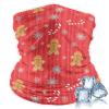 100% BLUE COLLAR Christmas Red Gingerbread Cookies Candy Canes Art Headband Headwear Face Scarf Mask Dust Protection Windproof for Summer Running Fishing for Adults view 1