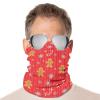 100% BLUE COLLAR Christmas Red Gingerbread Cookies Candy Canes Art Headband Headwear Face Scarf Mask Dust Protection Windproof for Summer Running Fishing for Adults view 2